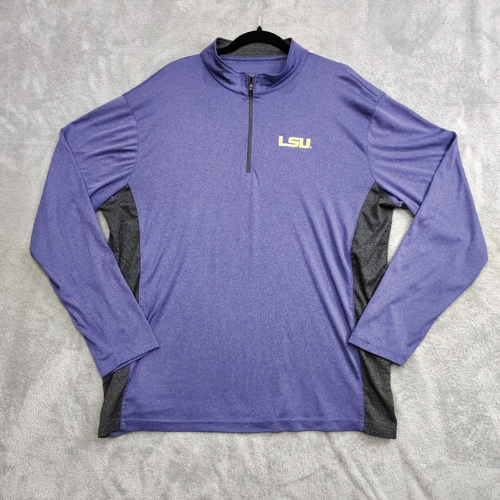 LSU Tigers Colosseum 1/4-Zip Lightweight Pullover Men's 2X Purple NCAA